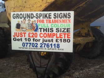 Custom printed signs for tradesmen